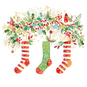 Image of Colourful Stockings Christmas Cards