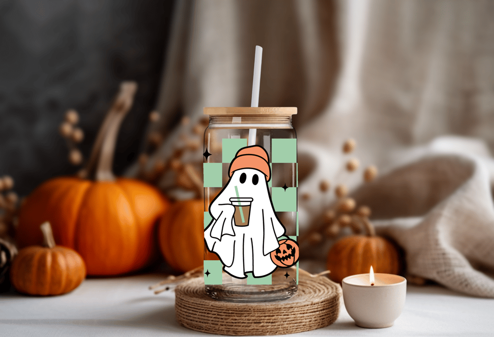 Image of Iced Latte Ghost Libby Can Glass 