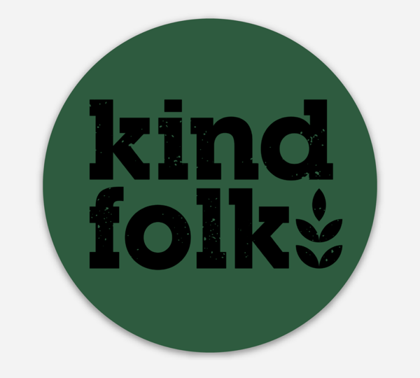 Image of Kind Folk Sticker (Earthy Green)