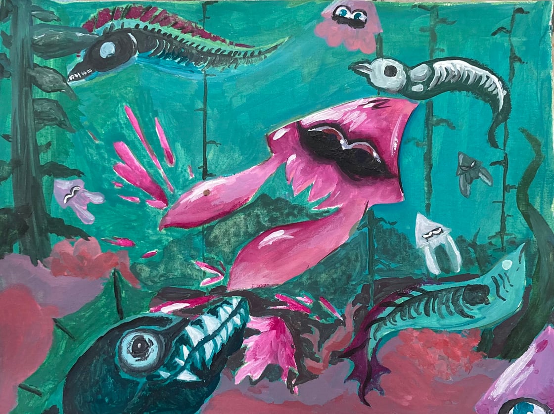 Image of Squid Painting