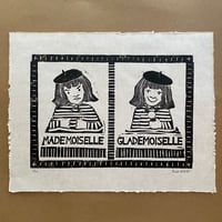 Image 5 of Mademoiselle & Glademoiselle Block Print
