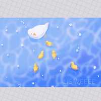 Ducks on a swim | small print