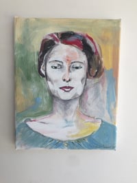 Image 1 of Portrait Of A Writer With Third Eye In Orange.