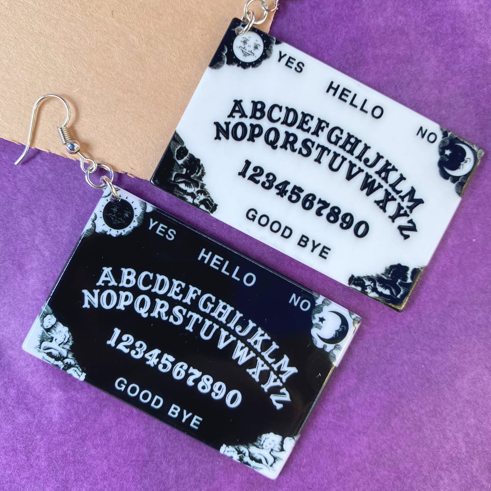 Image of OUIJA SPIRIT BOARD EARRINGS