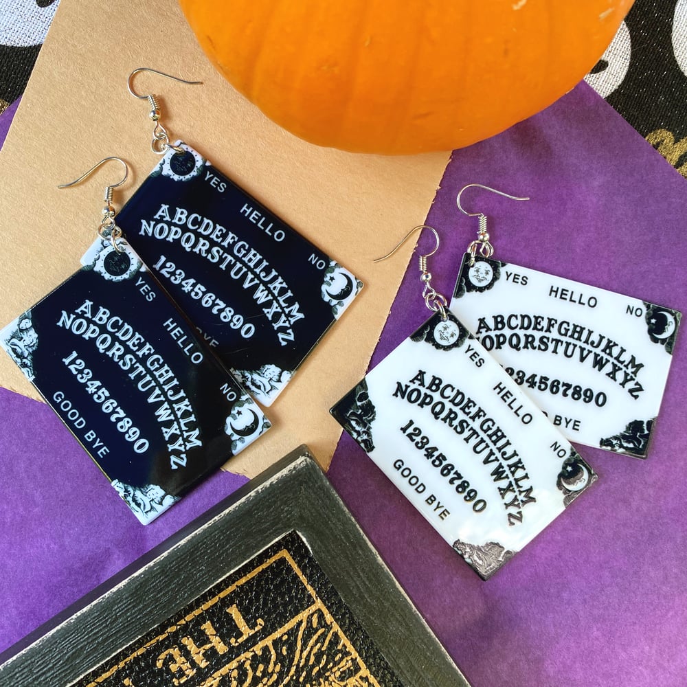 Image of OUIJA SPIRIT BOARD EARRINGS