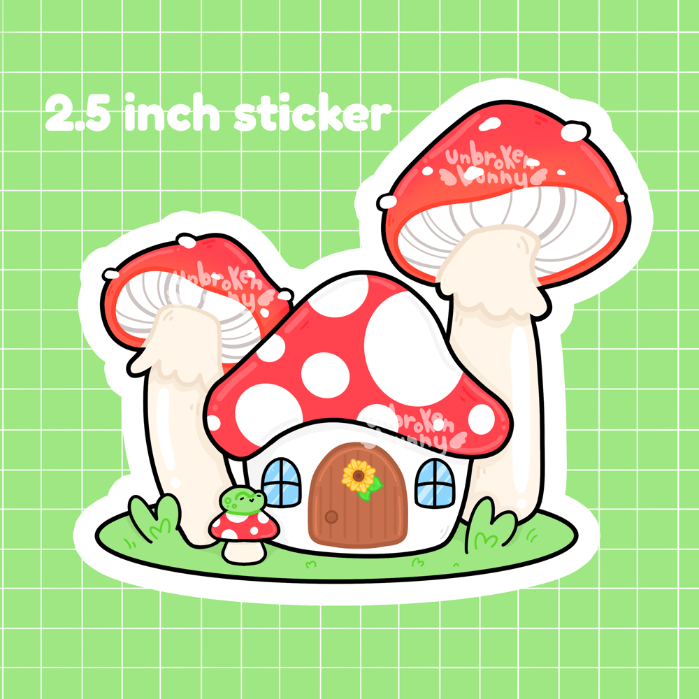 Mushroom Village Vinyl Sticker
