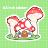 Mushroom House Vinyl Sticker