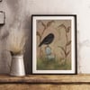 Karure (NZ Black Robin ) Limited Edition Art Print