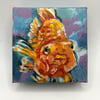 Smiles the Parrotfish – cute parrot cichlid mini painting