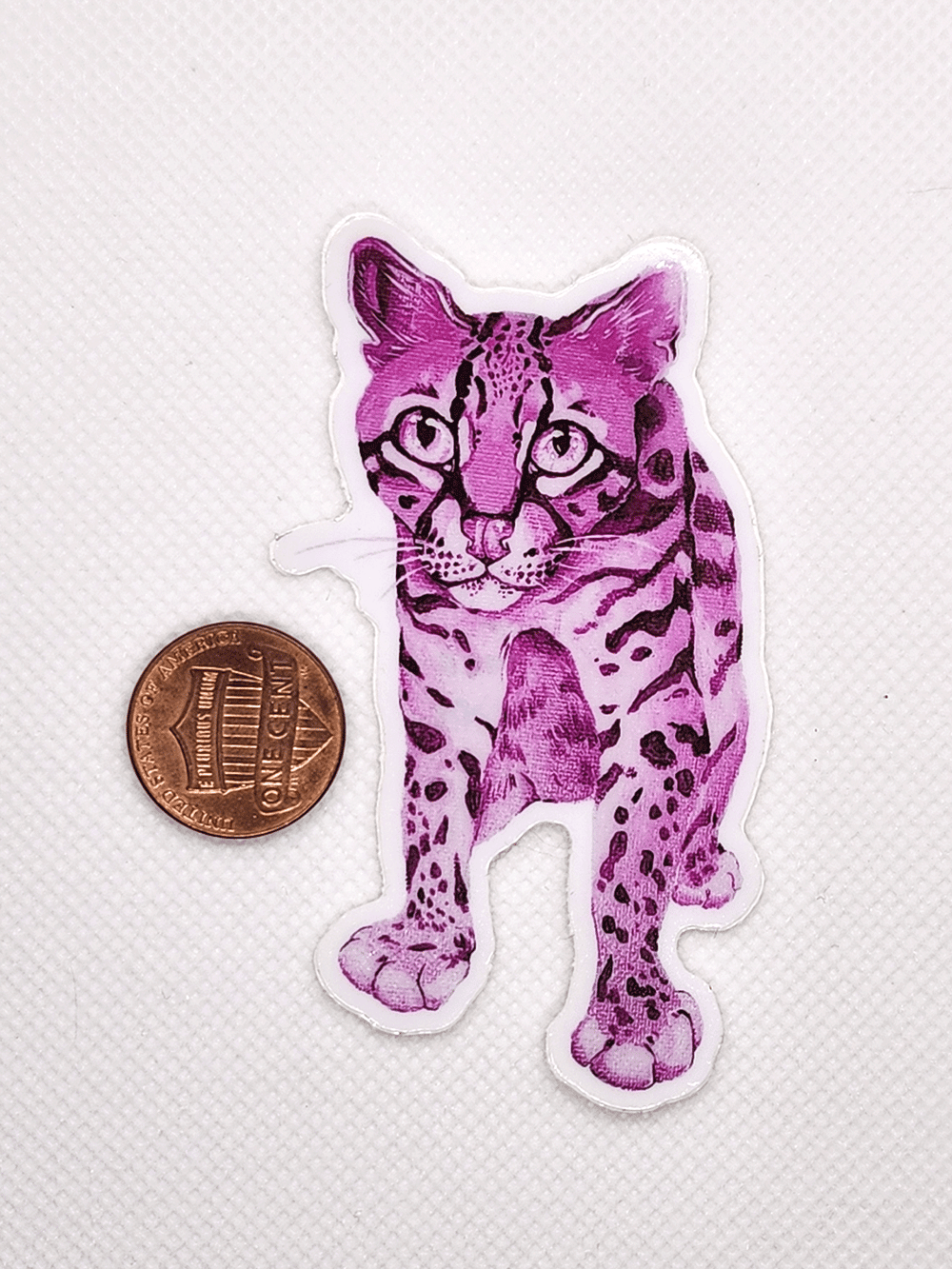 Image of Pink Ocelot Sticker