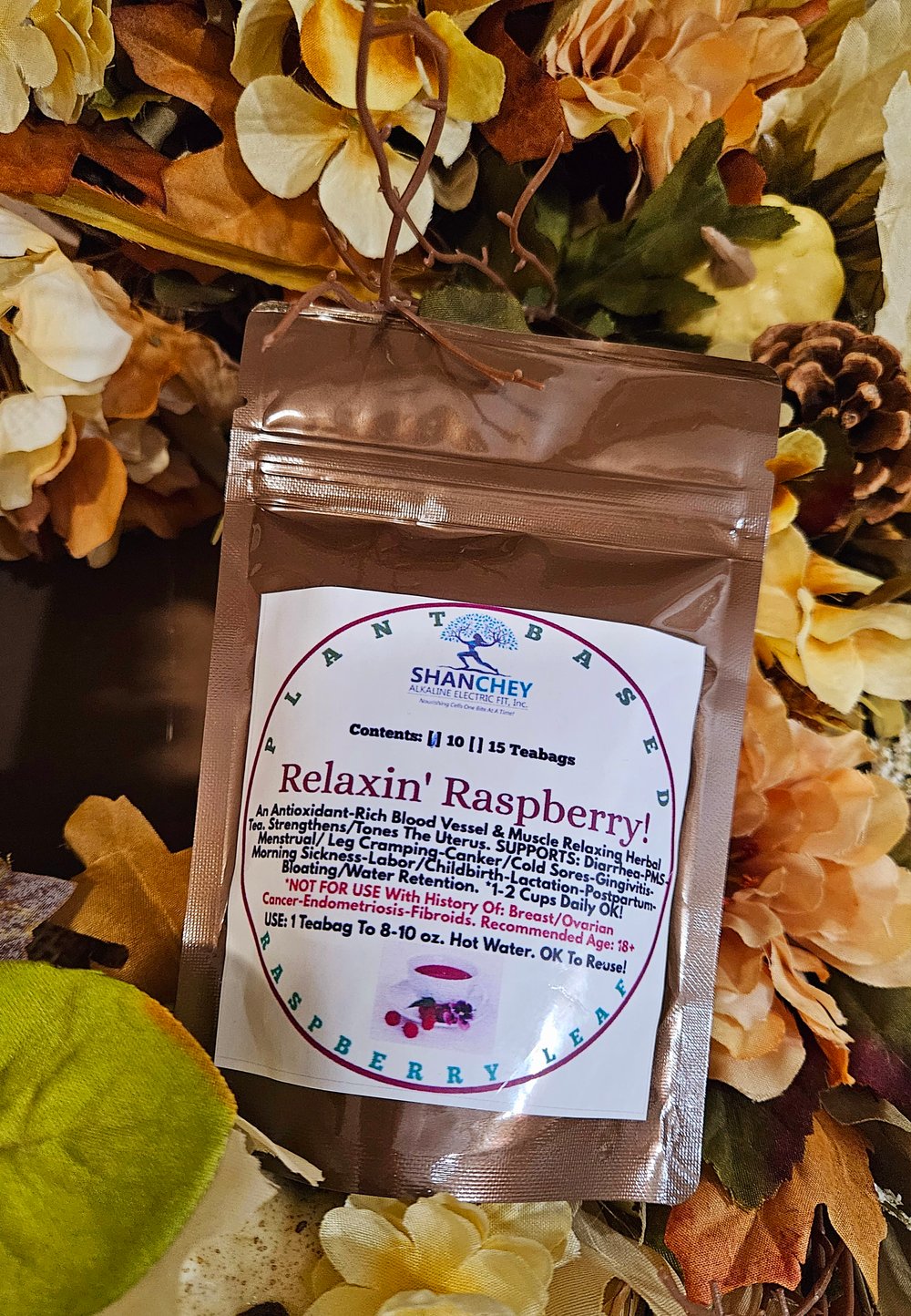 RELAXIN' RASPBERRY TEABAGS/ FRUIT POWDER-Cramps-Labor-PMS-Lactation-Postpartum-Diarrhea-Cognition