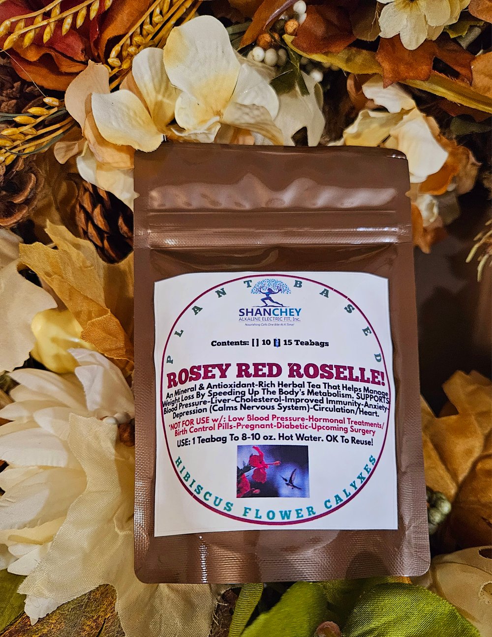 ROSEY RED ROSELLE! Hibiscus Tea-Weight-Circulation-Blood Pressure-Cholstrl-Liver-Mood-Heart-Sedative