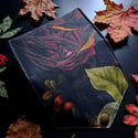 Dark floral tarot storage pouch