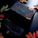 Dark floral tarot storage pouch