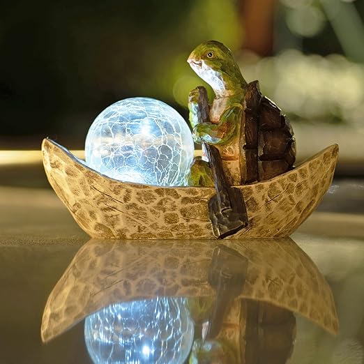 Rezpuao Garden Statue of Turtle,Garden Decor Turtle Figurine,Turtle Outdoor Statue