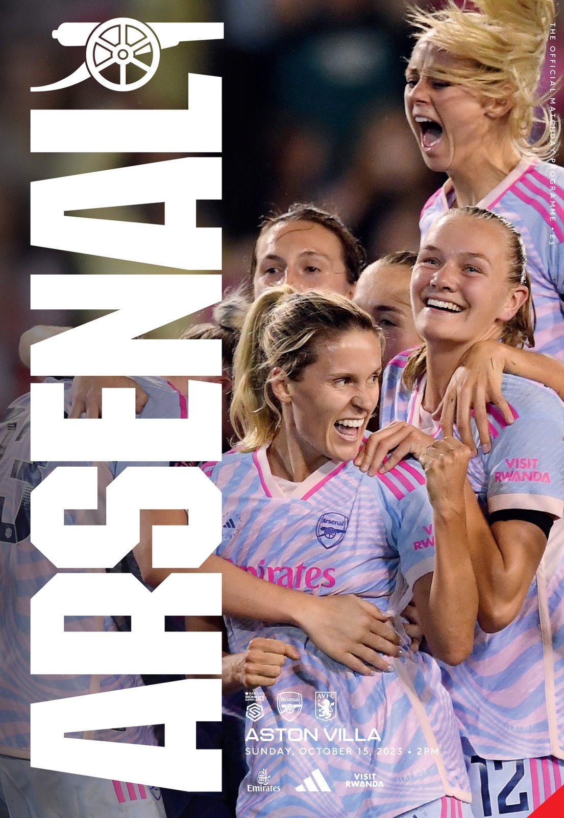 ARSENAL WOMEN V ASTON VILLA WOMEN | SUNDAY, OCTOBER 15 | Arsenalprogrammes