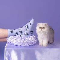 Image 2 of CouCou Suzette - BLACK & WHITE CAT SOCKS