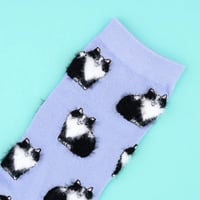 Image 3 of CouCou Suzette - BLACK & WHITE CAT SOCKS