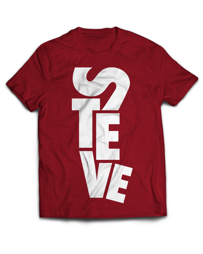 Image of Shirt Steve Typo Bordeaux