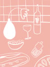 Pink Tablescape Print