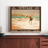 Newquay, Safe Surf Bathing by W. Burbidge | Vintage Poster