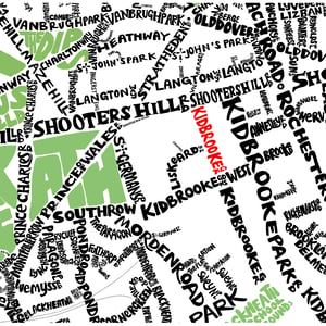 Image of SE London Parks – Greenwich-Charlton-Woolwich-Shooters Hill Type Map