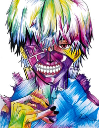 Tokyo Ghoul Marker Drawing- $15 8.5x11" Print- PREORDER 