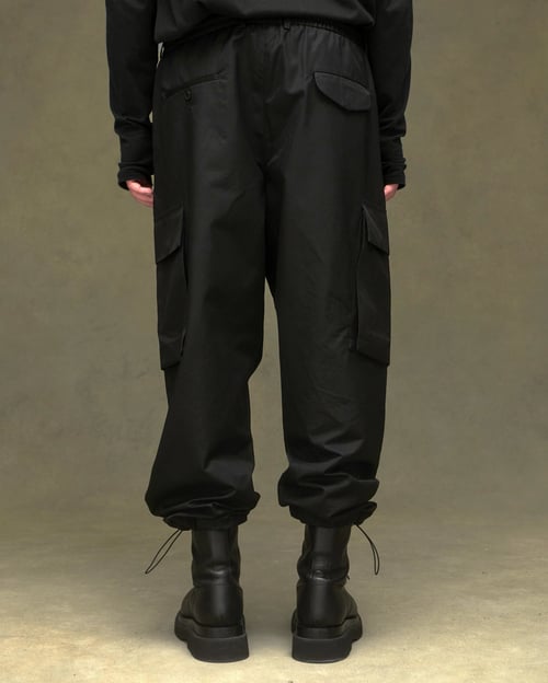 Image of Black Nylon Cargo Pants