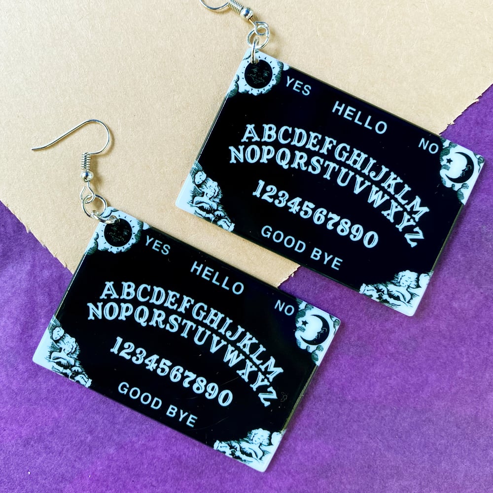 Image of OUIJA SPIRIT BOARD EARRINGS