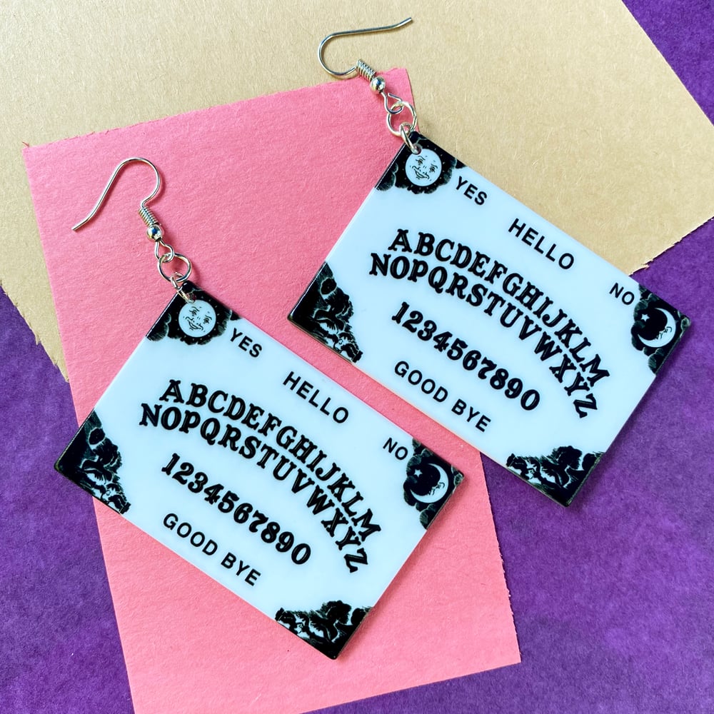 Image of OUIJA SPIRIT BOARD EARRINGS