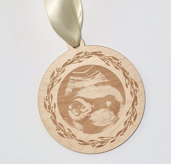 Image of Custom Engraved Ultrasound Ornament