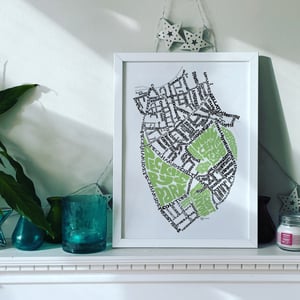 Image of SE15 Peckham Rye & Nunhead - SE London Type Map - White