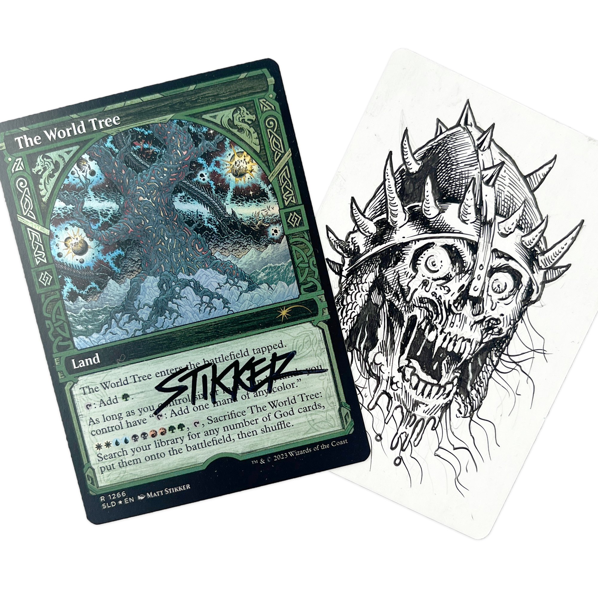 MTG ARTIST PROOF CUSTOM SKETCH CARDS - WORLD TREE FOIL | Matt Stikker Original Artwork MTG ARTIST PROOF CUSTOM SKETCH CARDS - WORLD TREE FOIL | Matt Stikker Original Artwork