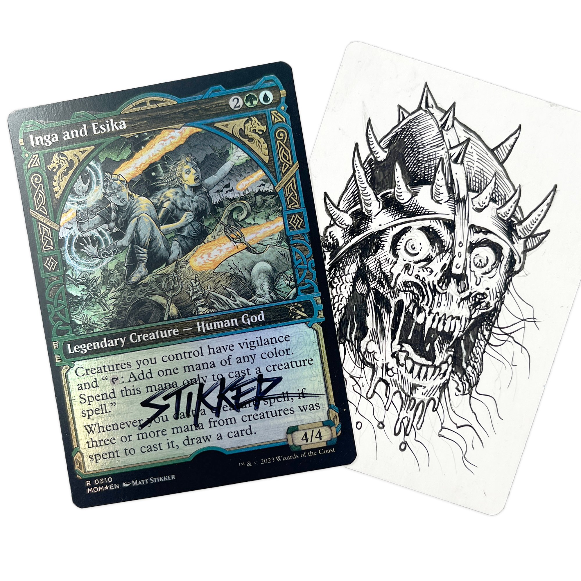 MTG ARTIST PROOF CUSTOM SKETCH CARDS - INGA & ESIKA | Matt Stikker Original Artwork MTG ARTIST PROOF CUSTOM SKETCH CARDS - INGA & ESIKA | Matt Stikker Original Artwork