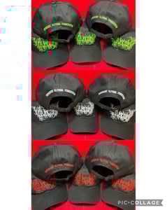 Image of Officially Licensed Vulvectomy "Putrescent Clitoral Fermentation" Green/White/Red Dad Hats!!