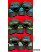 Image of Officially Licensed Waking The Cadaver "Slamming Gore Groove" BLUE/GREEN/WHITE Dad Hats!!