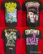 Image of Official Crypt Rot "An Ancient Summoning" Guttural Engorgement "Consumed To Defecate" Shirts!!