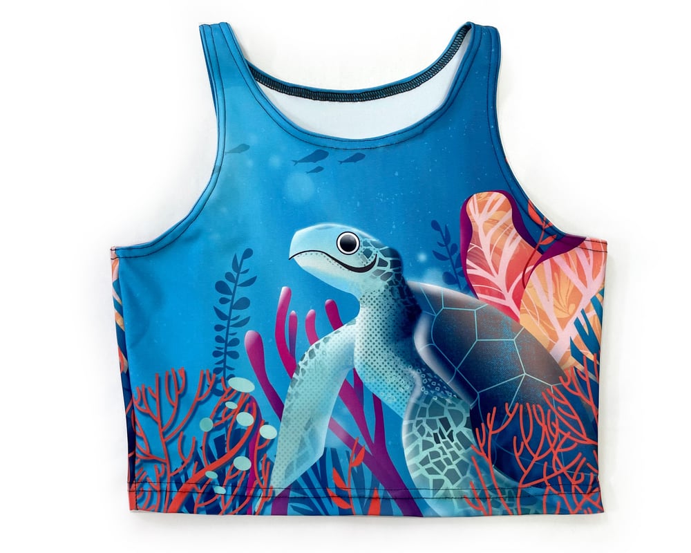 Image of Sea Turtle Athletic Crop Top