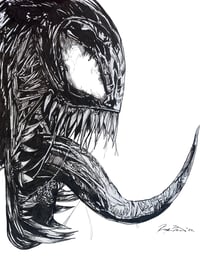 Venom Ink Drawing- 8.5x11" Print- PREORDER 