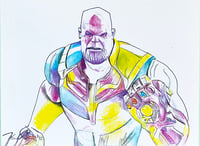 Thanos Color Pencil Drawing- 8.5x11" Print- PREORDER 