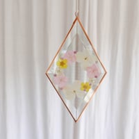 Image 2 of Pressed Flower Suncatcher - Pink Rice Flower and Buttercups