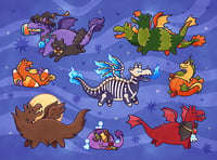 Image 2 of Halloween Dragons Sticker Sheet