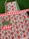 Adult Full Apron, Christmas, Bright Pinks, Red,  Blue and Green