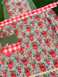 Image 2 of Adult Full Apron, Christmas, Bright Pinks, Red,  Blue and Green