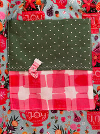 Image 4 of Adult Full Apron, Christmas, Bright Pinks, Red,  Blue and Green