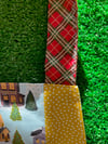 Adult Full Apron, Christmas Village in Blues and Reds