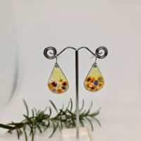Image 2 of Enamel Earrings - Pastel Yellow Florals (EJSO052)