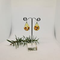 Image 3 of Enamel Earrings - Pastel Yellow Florals (EJSO052)