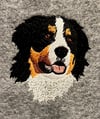 Large Felt Tote Bag with Berner Head Embroidery