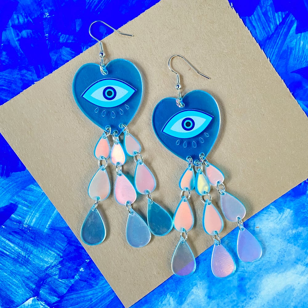 Image of EVIL EYE BANISHMENT EARRINGS